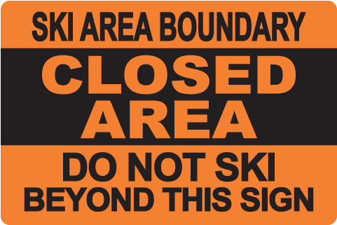 18" X 12" Ski Area Boundary - Orange (800x800), Png Download