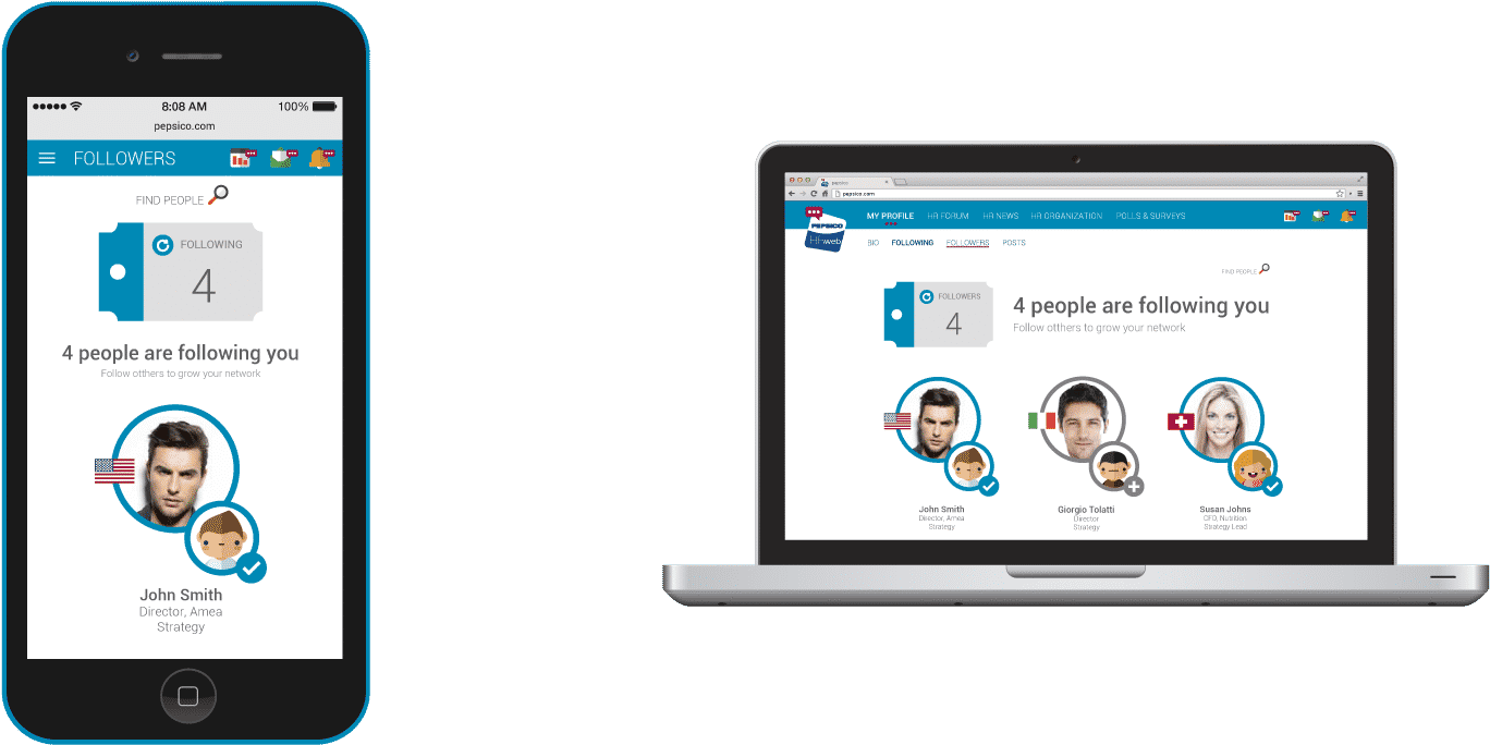 Ejemplo De Cómo Aparecen Los Followers En La App De - Iphone (2234x859), Png Download