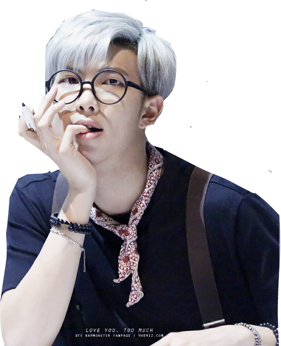 Namjoon Kim Kimnamjoon Rapmonster Rap Monster Png Bts - Namjoon In Glasses (548x674), Png Download