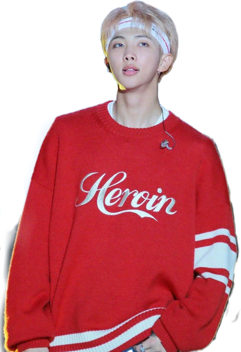 Report Abuse - Namjoon Wearing Heroin Shirt (792x1158), Png Download
