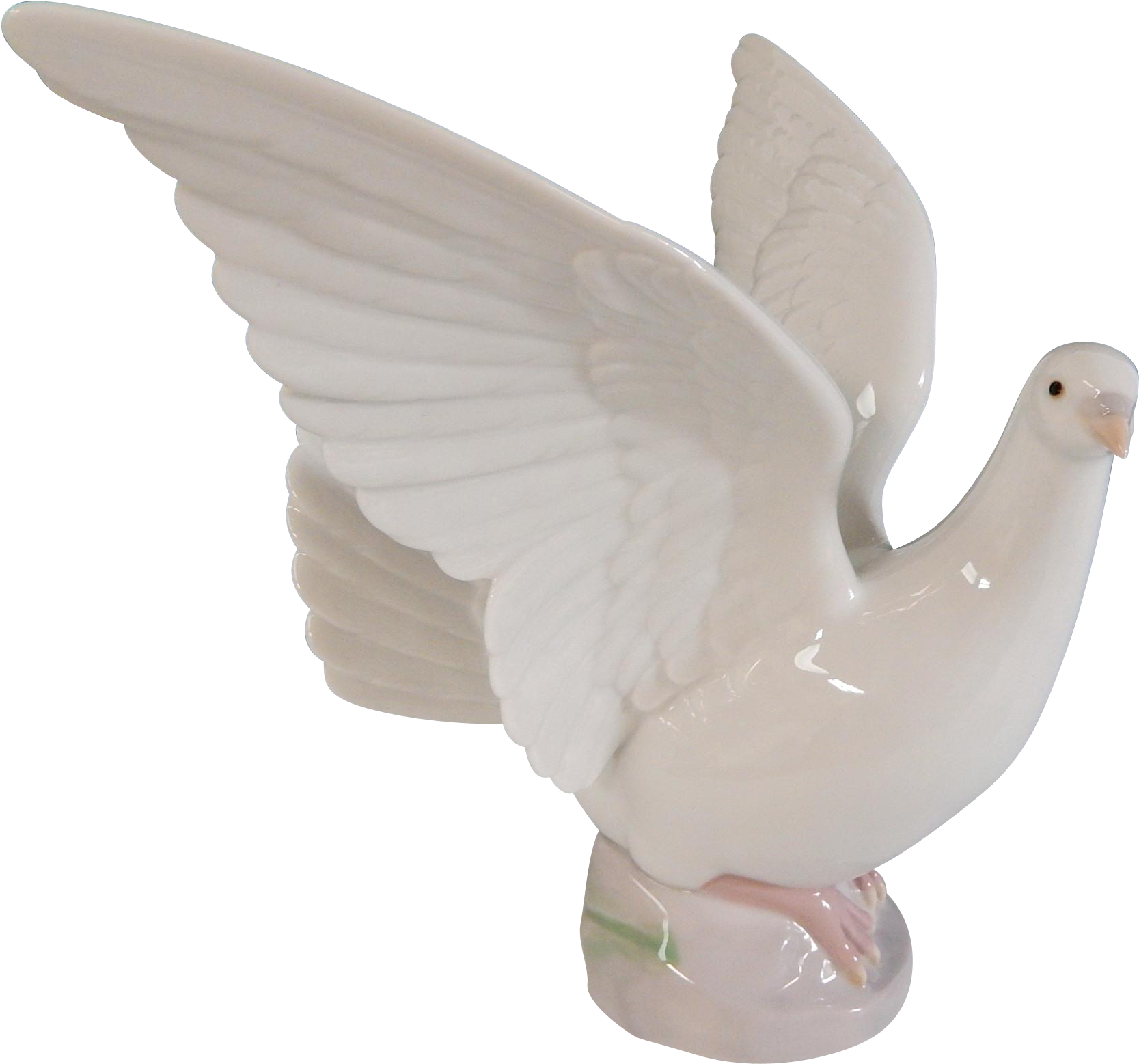Lladro Taking Flight Porcelain Dove Statue Mint With - Dove Statue (1666x1666), Png Download