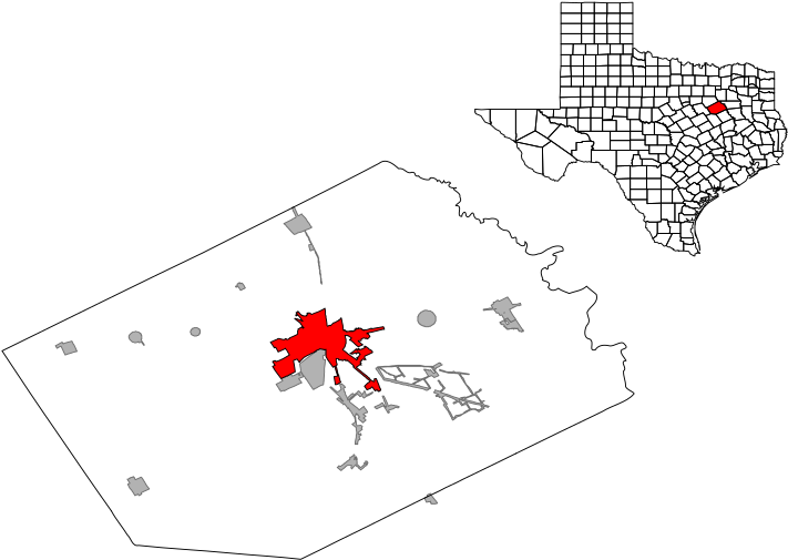 Location Within Navarro County And Texas - County (764x590), Png Download