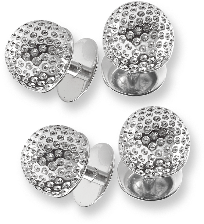 Nicole Barr Designs Sterling Silver Golf Ball Shirt - Shirt Stud (800x800), Png Download