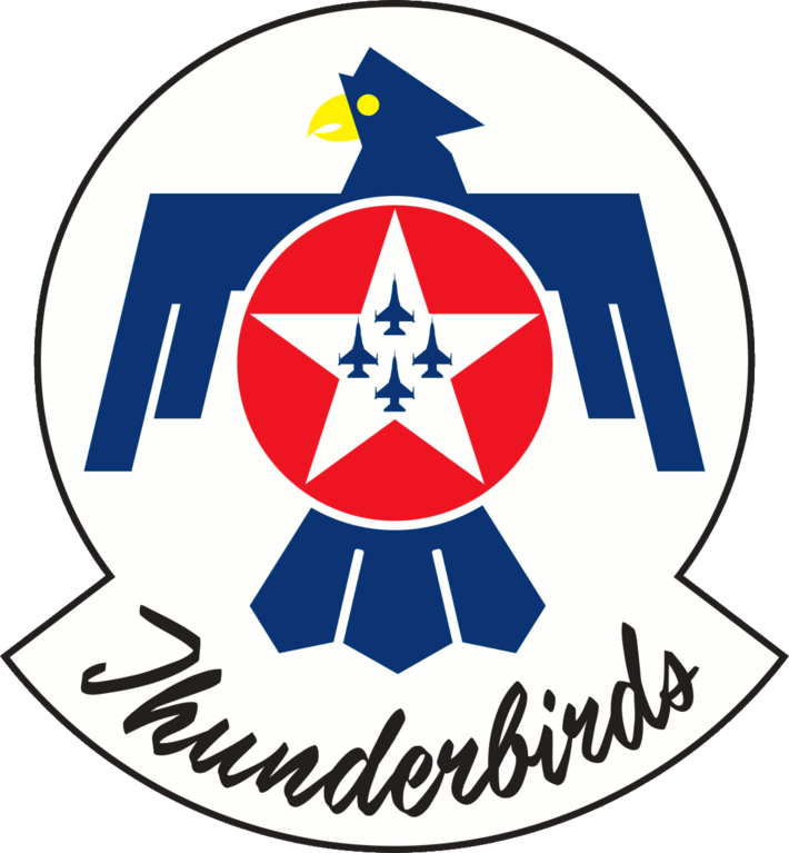 Thunderbirds Air Demonstration Squadron - Thunderbirds Air Force Logo (710x767), Png Download