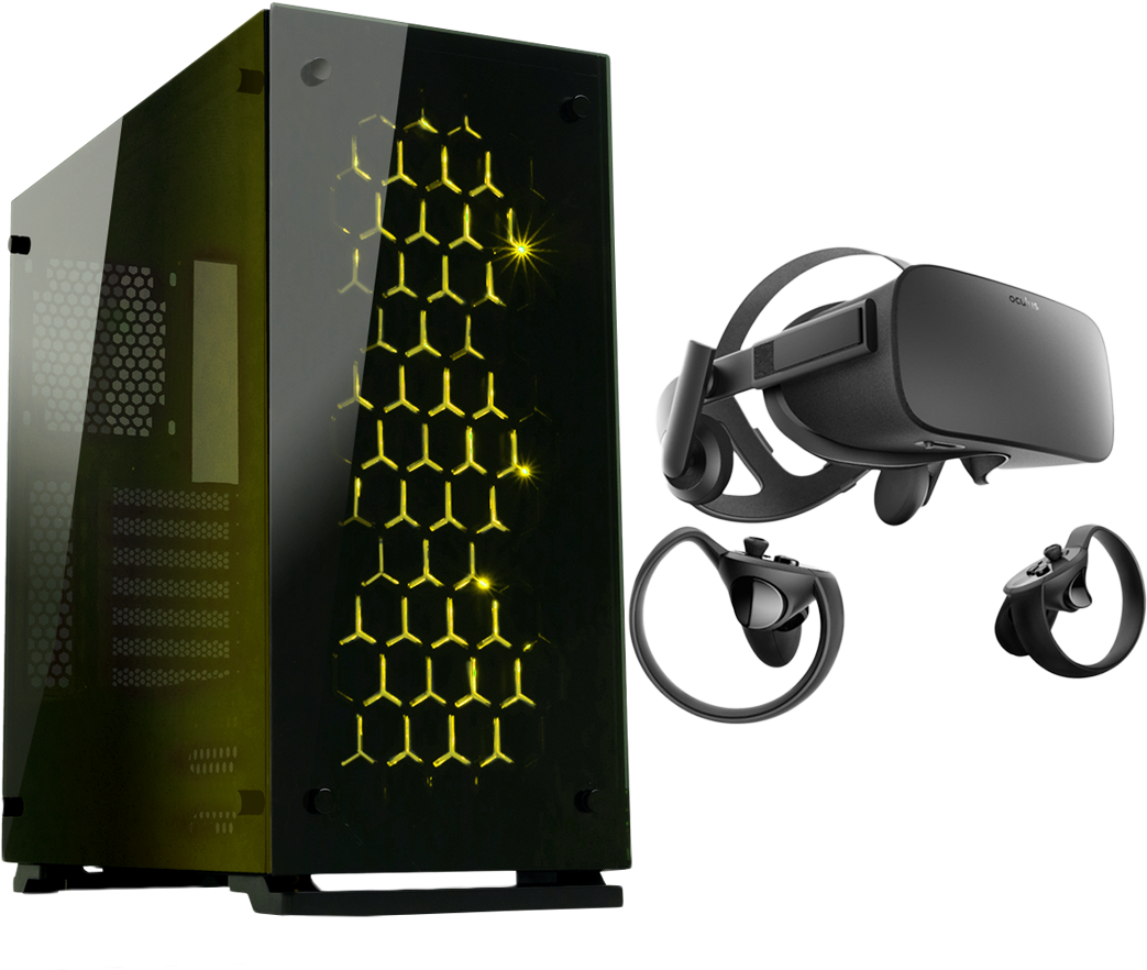 Hst Onyx Ryzen 5 2400g Quad Core 1060 3gb Oculus Vr - Oculus Rift + Touch Virtual Reality System (1114x1114), Png Download