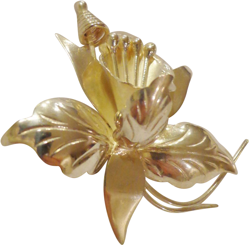 Fabulous Vintage Taxco Sterling Silver Iris Pin Flower - Taxco (820x820), Png Download