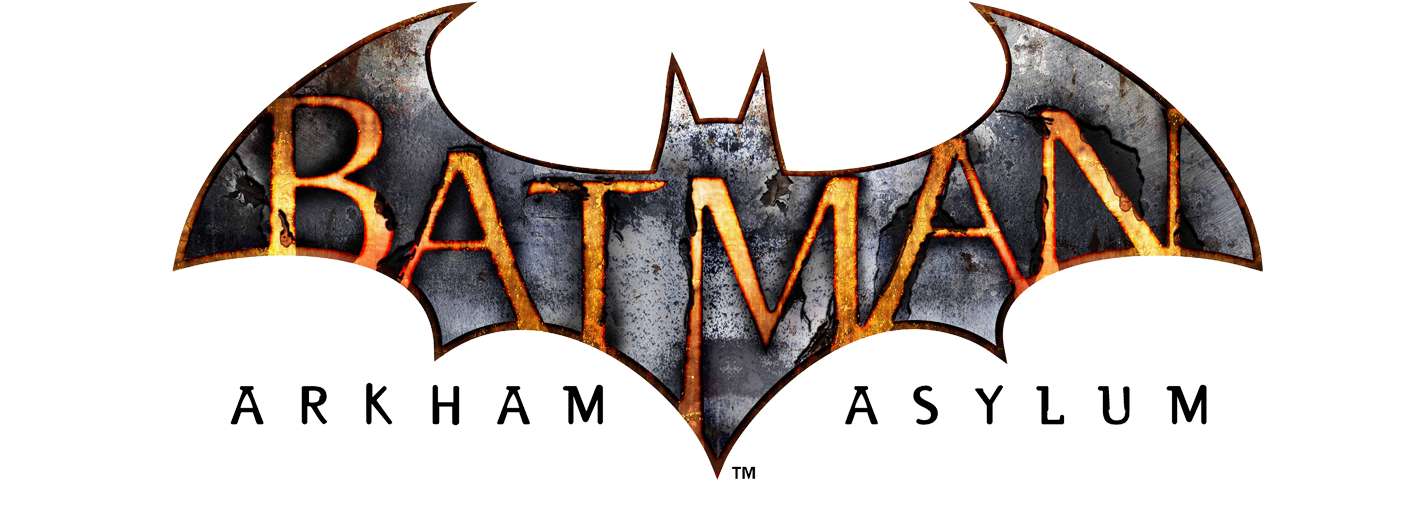 Batman Arkham City Logo Png - Batman Arkham Asylum Title (1414x526), Png Download