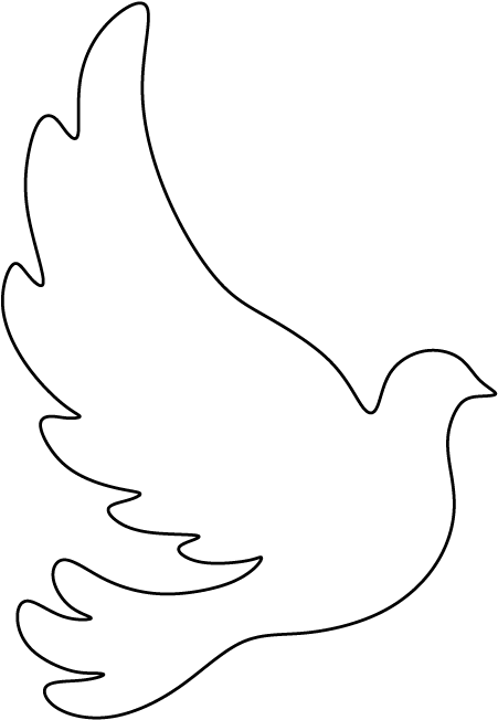 Graphic Free Download Dove Pattern Use The Printable - Molde De Pombinha Para Batizado (550x712), Png Download