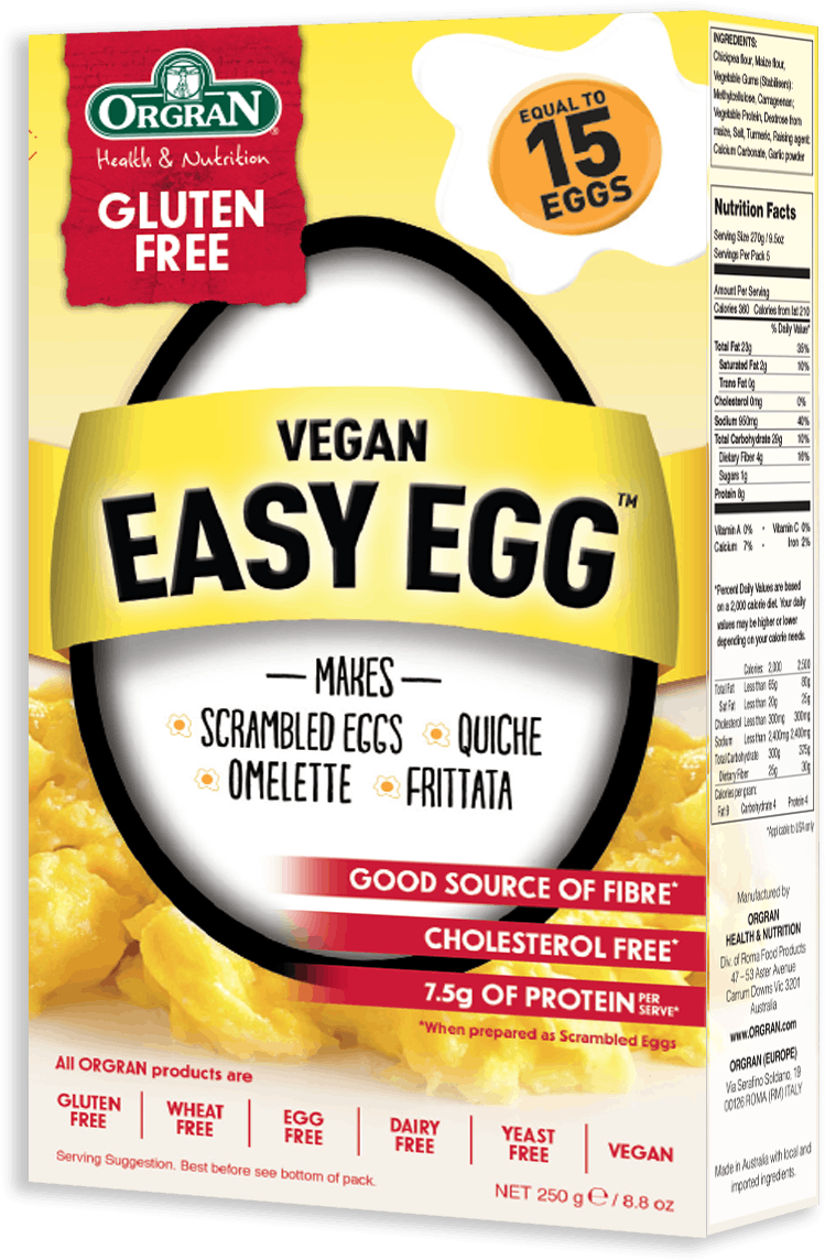 Vegan Easy Egg - Orgran Vegan Easy Egg (1063x1299), Png Download