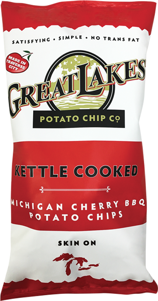 Michigan Cherry Bbq - Great Lakes Potato Chip Potato Chips, Kettle Cooked, (1000x1000), Png Download