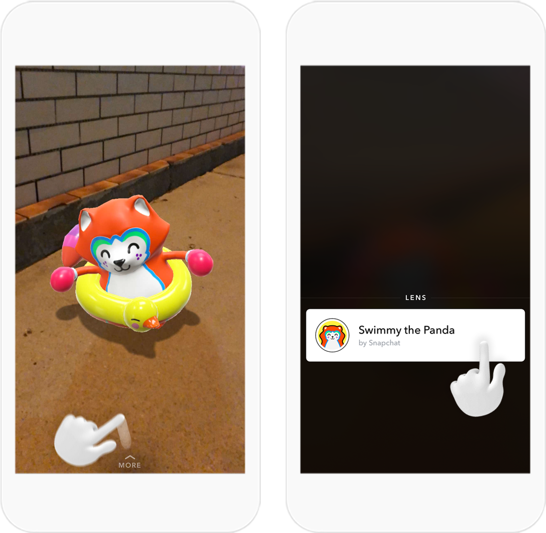 Sharing A Lens With A Friend - Unlock Animated Objects On Snapchat (1200x1158), Png Download