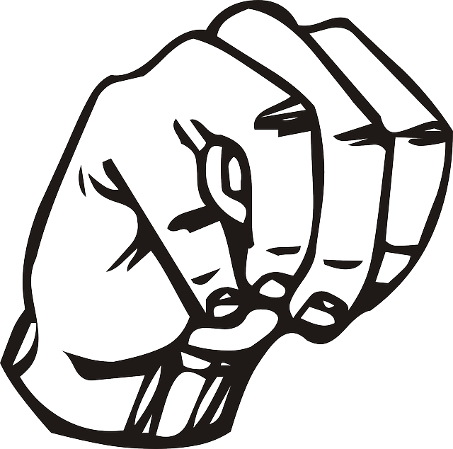 Sign, Outline, Hand, Speech, Language, Talk, Alphabet - American Sign Language M (640x634), Png Download
