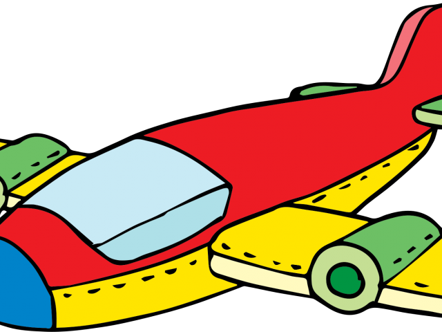 Library Cartoon Airplane Clipart - Toy Plane Clip Art (640x480), Png Download