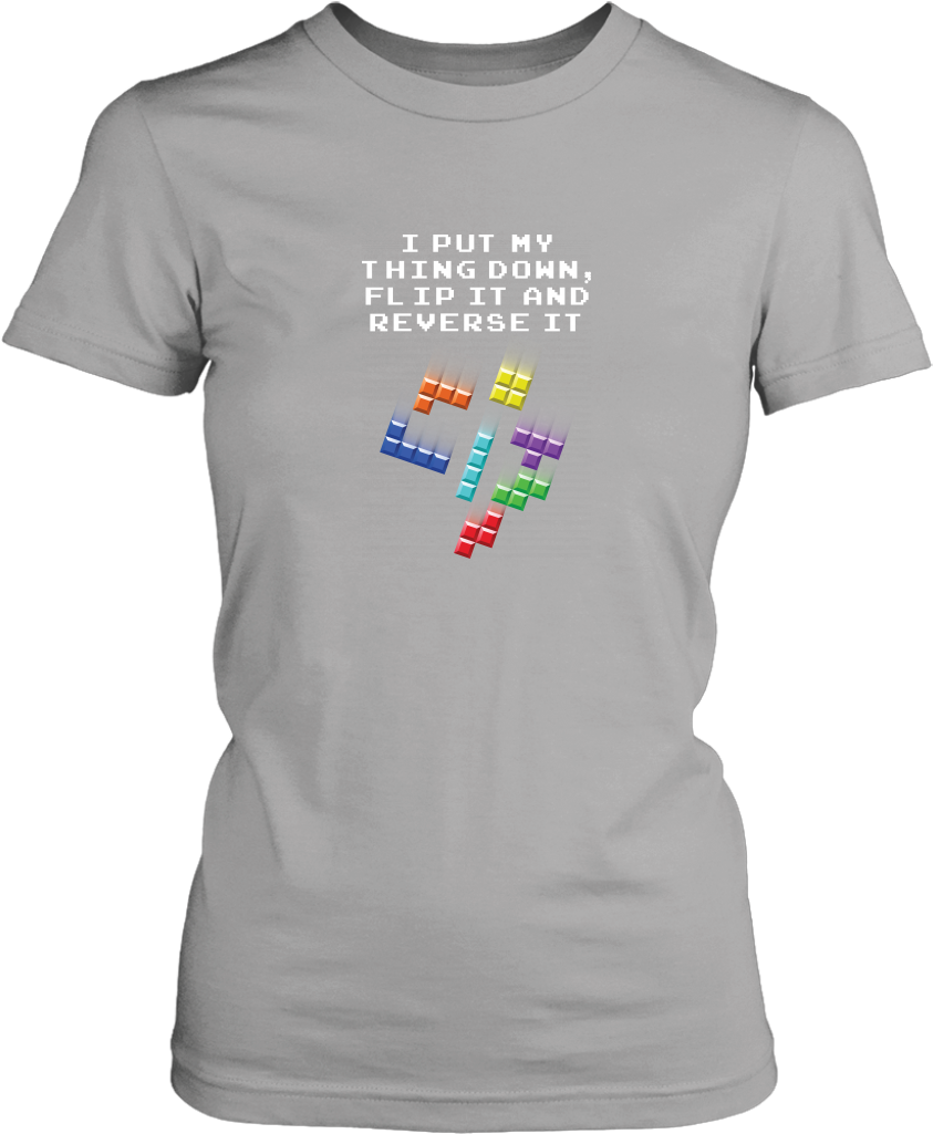Tetris Falling Blocks Put My Thing Down Women's T-shirt (1024x1024), Png Download