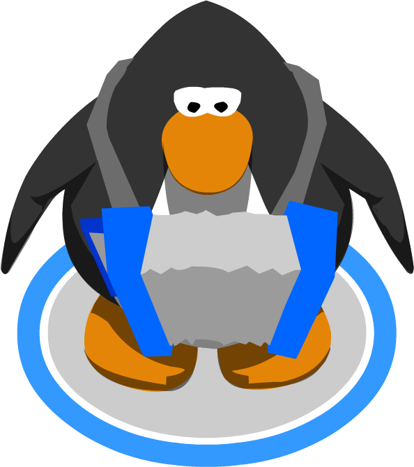 Blue Accordion Close Up In Game - Club Penguin Close Up (594x671), Png Download