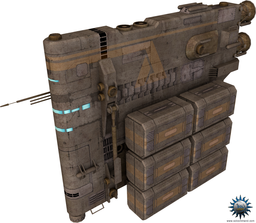 Larger Pic - - Industrial Spaceship (1050x916), Png Download