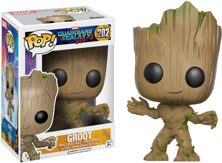 Funko Pop Marvel Groot (10") (741x543), Png Download