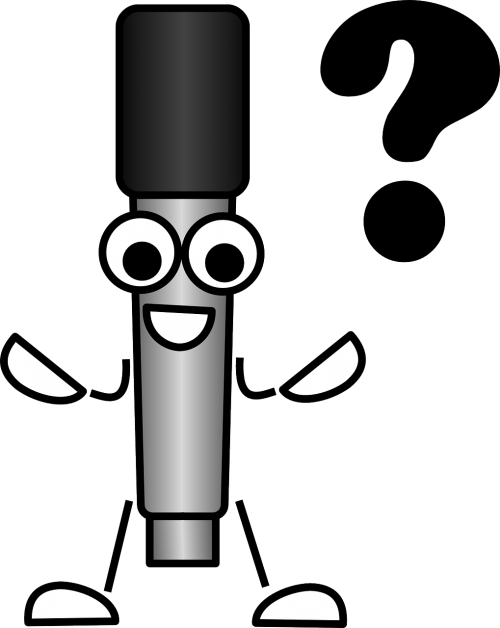 Vector Graphics - รูป ไม ค์ ร้องเพลง การ์ตูน (500x628), Png Download