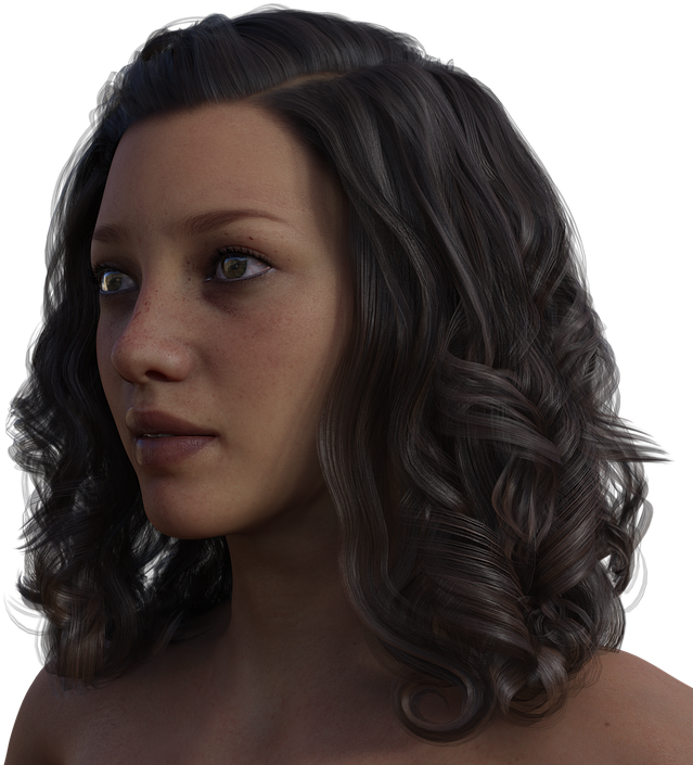Portrait, Girl, Graceful, Woman, Hair, Lure, Beauty - Agraciado (720x720), Png Download
