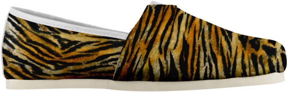 Saki Orange Bengal Tiger Stripe Women's Comfy Flats - Slip-on Shoe (600x600), Png Download