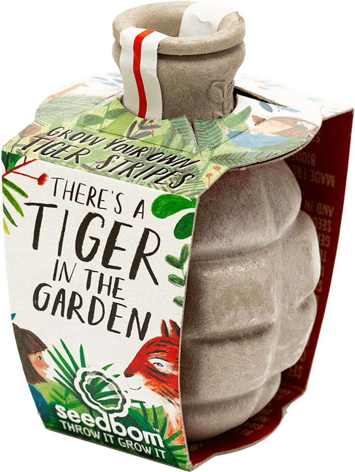 Tigerbom Seedbom - There's A Tiger In The Garden (1000x1000), Png Download