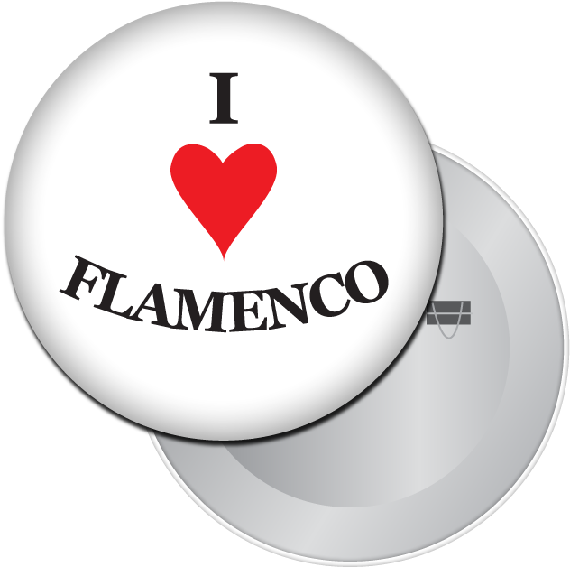 I Love Flamenco Button / Magnet - Ballet (720x720), Png Download