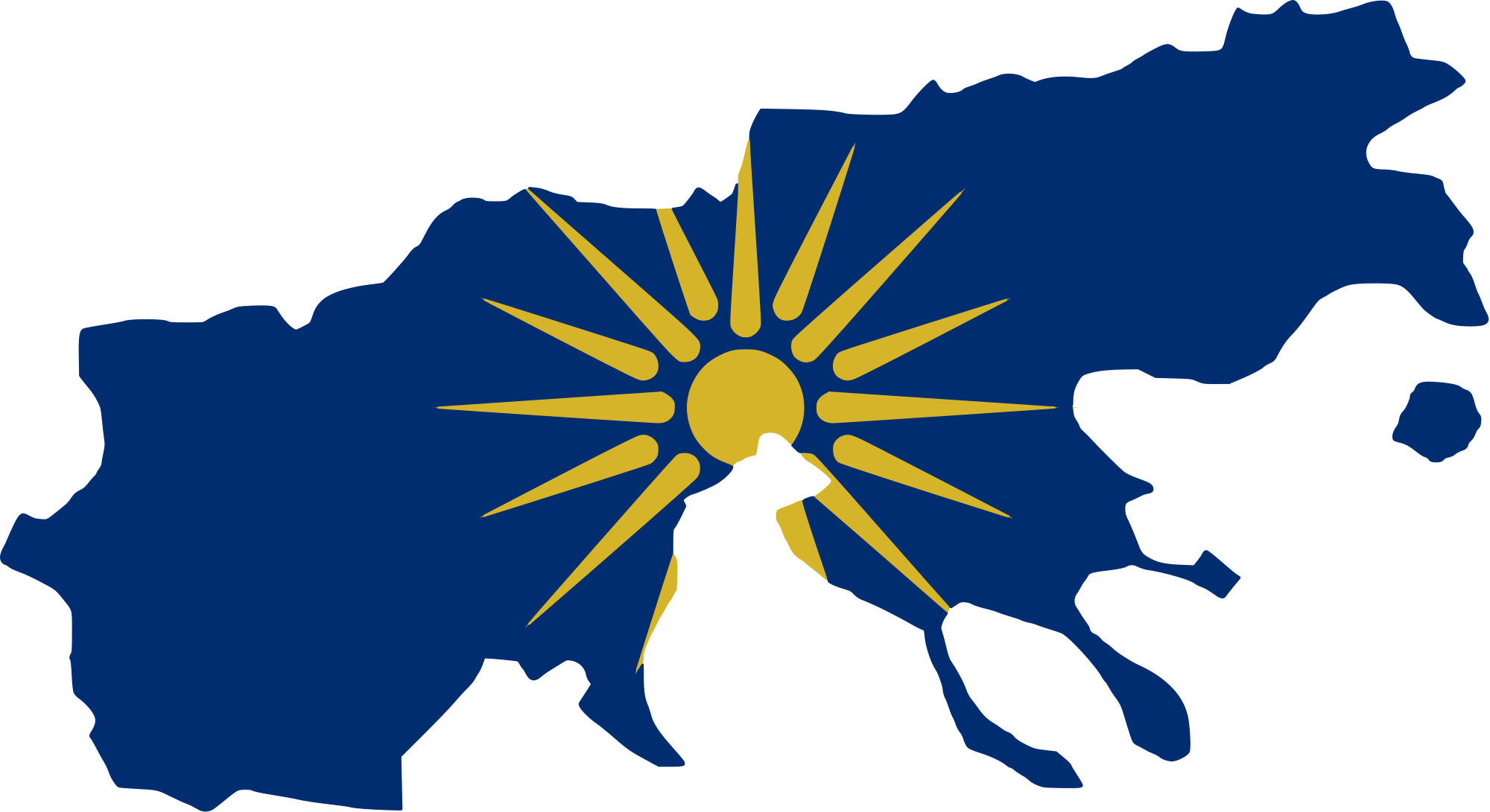 Open - Flag Of Macedonia Greece (2000x1091), Png Download