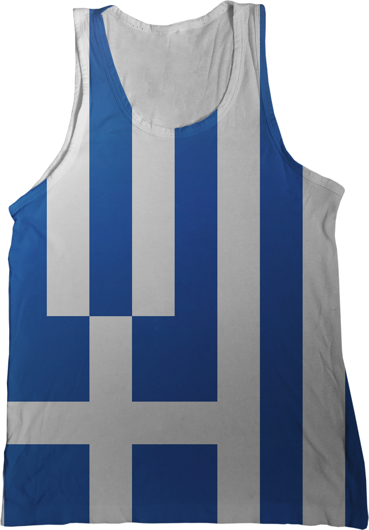Greece Flag Tank Top - Active Tank (1296x1786), Png Download