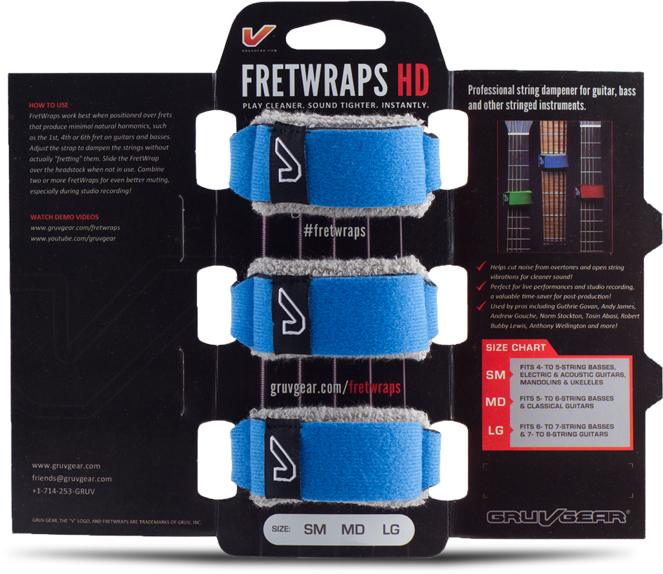 Fretwraps U2122 String Muters 3 Pack Gruv Gear Krane - Gruvgear Fretwrap (1000x1000), Png Download