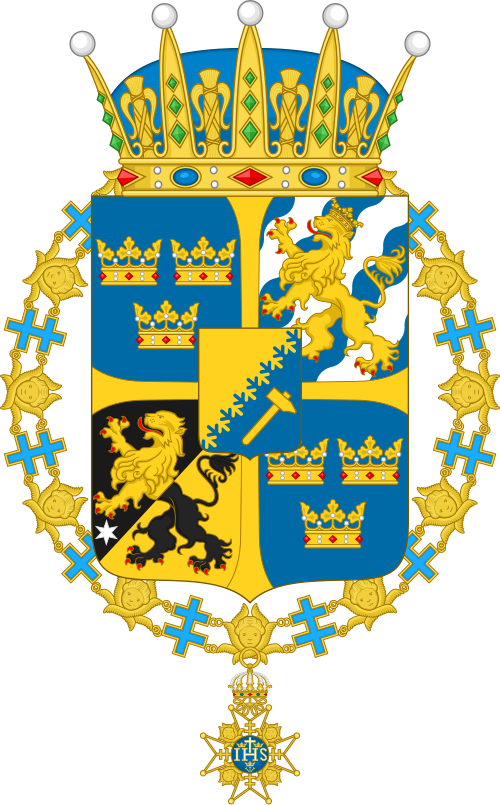 Coat Of Arms Of Hrh Prince Daniel, Duke Of Västergötland - Carl Philip Coat Of Arms (500x805), Png Download