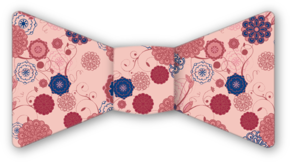 Backyard Floral Bow Tie - Polka Dot (600x600), Png Download