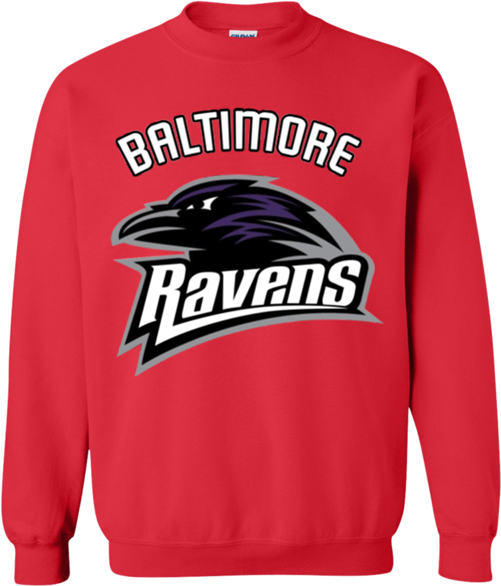 Baltimore Ravens T Shirt- Baltimore Ravens Logo G180 - Sweater (1155x1155), Png Download