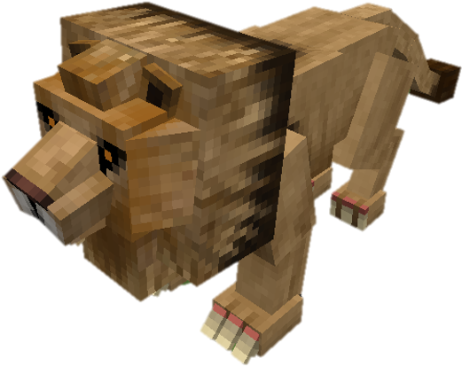 Big Cats Are Tamable Aggressive Mobs Found In The Overworld - Minecraft Lion Mo Creatures (667x542), Png Download
