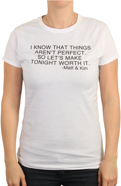 Womens Now Lyric White Tee - Chick And Duck Friends (600x600), Png Download