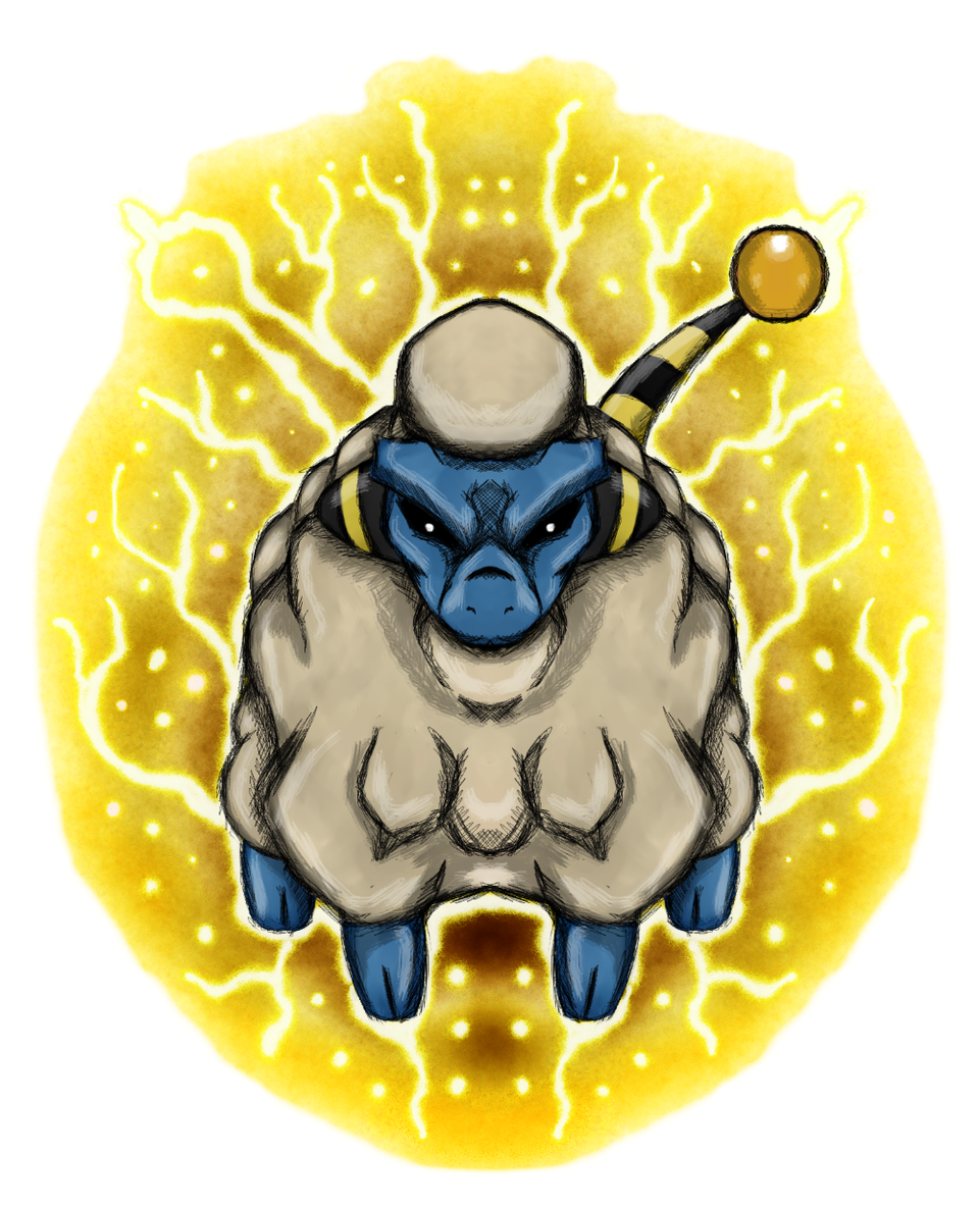 #pokemon #mareep #メリープ #merriep #fanart #yoarte #generation - Illustration (960x1200), Png Download
