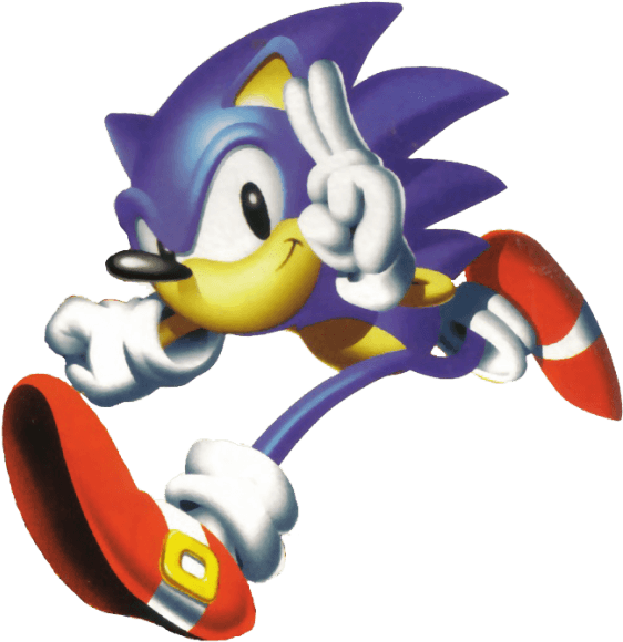 #sonic From The Official Artwork Set For #sonicr On - Sonic R Sonic Png (596x600), Png Download