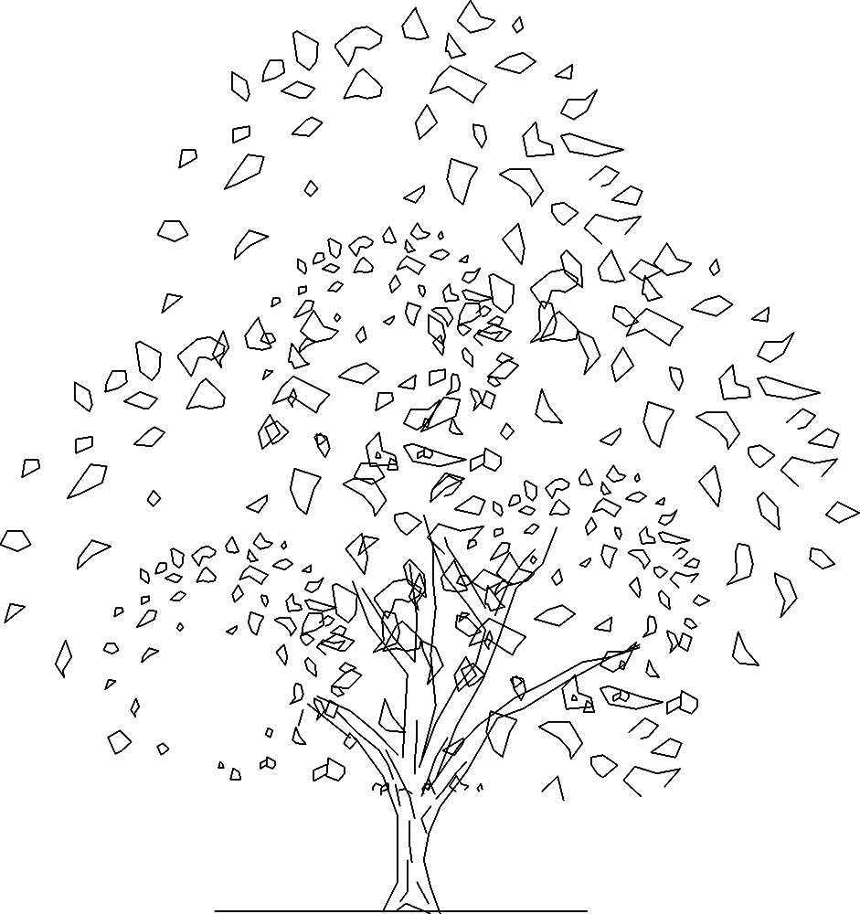 Cad Tree (941x1000), Png Download