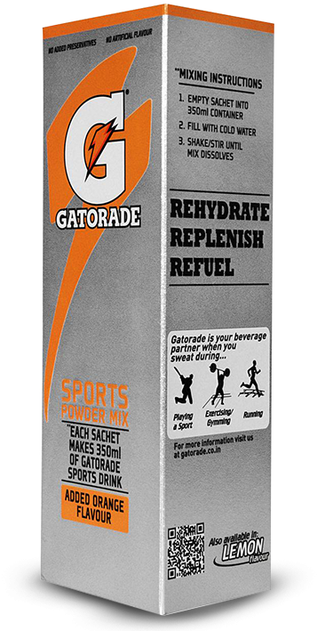Image - Gatorade Powder Multi-pack- Orange Flavor (4 Sachets) (780x716), Png Download