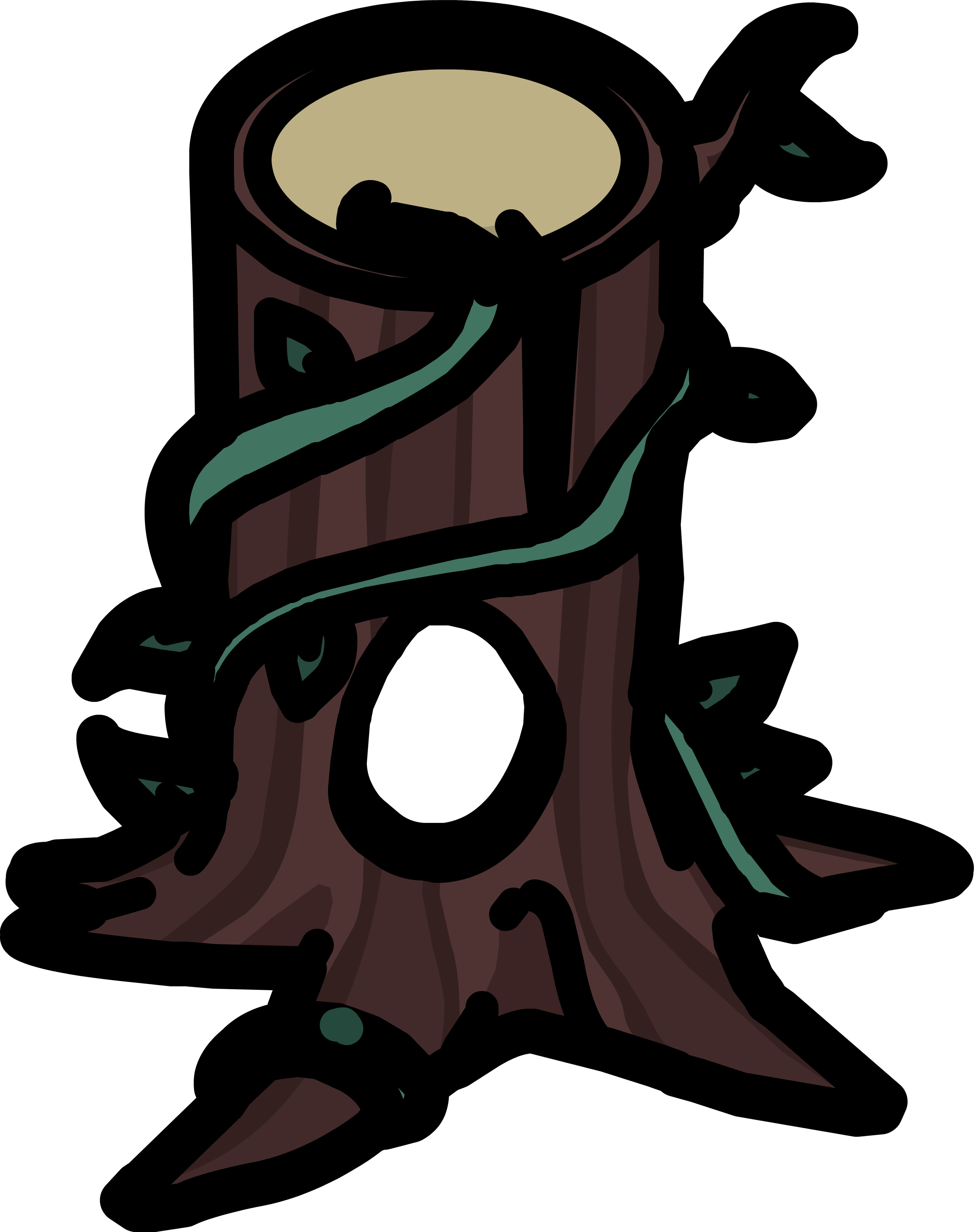 Fairy Tree Stump Furniture Icon Id - Tree Stump (3125x3953), Png Download