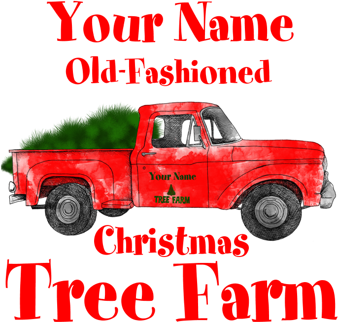 Favorite - Stepside Truck With Christmas Tree (700x700), Png Download