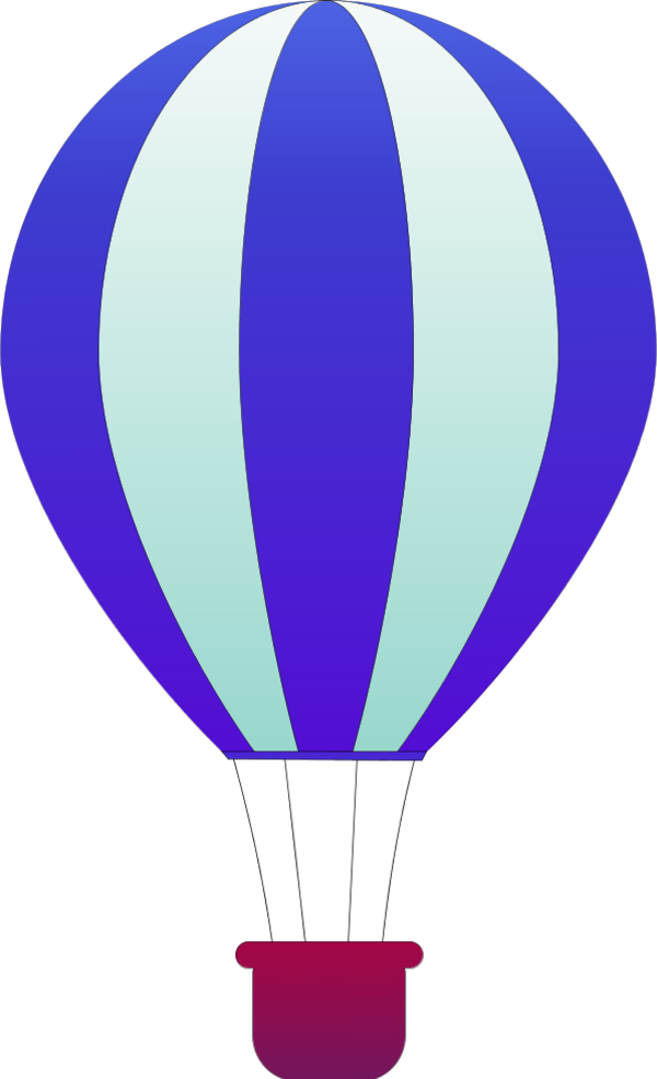 Vertical Striped Hot Air Balloons - Maidis Hot Air Balloon Clip Art (600x985), Png Download