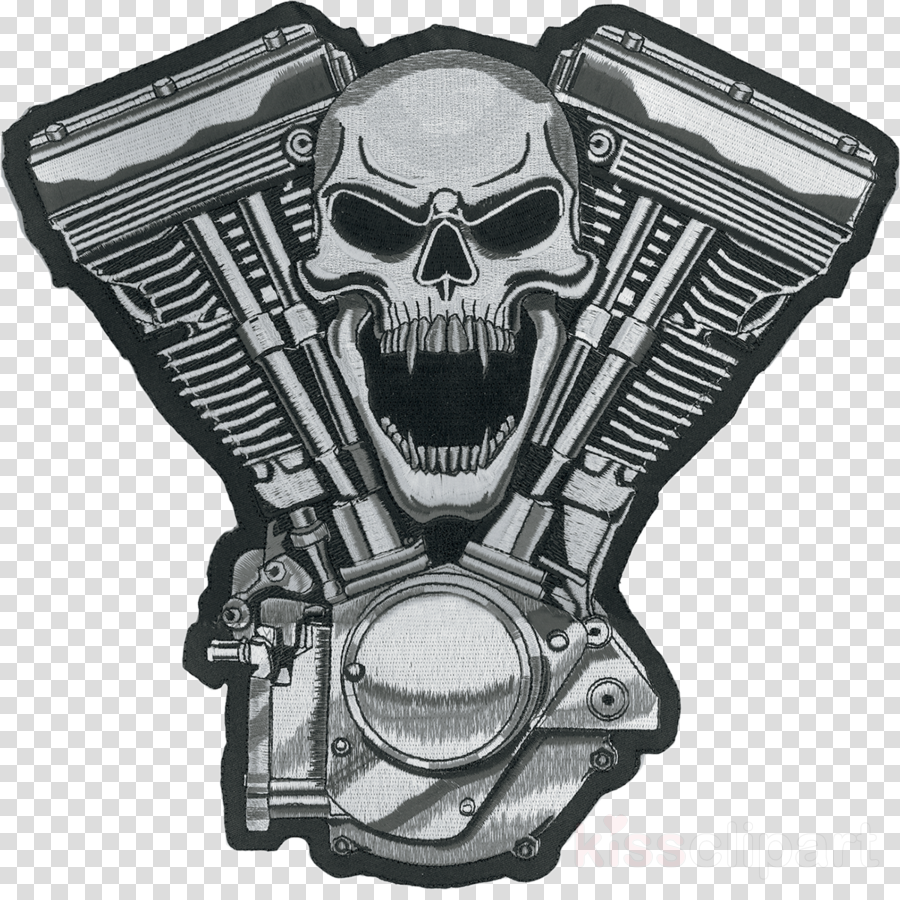 Motor Skull Patch Clipart Lethal Threat Embroidered - Adesivi Per Moto Custom (900x900), Png Download