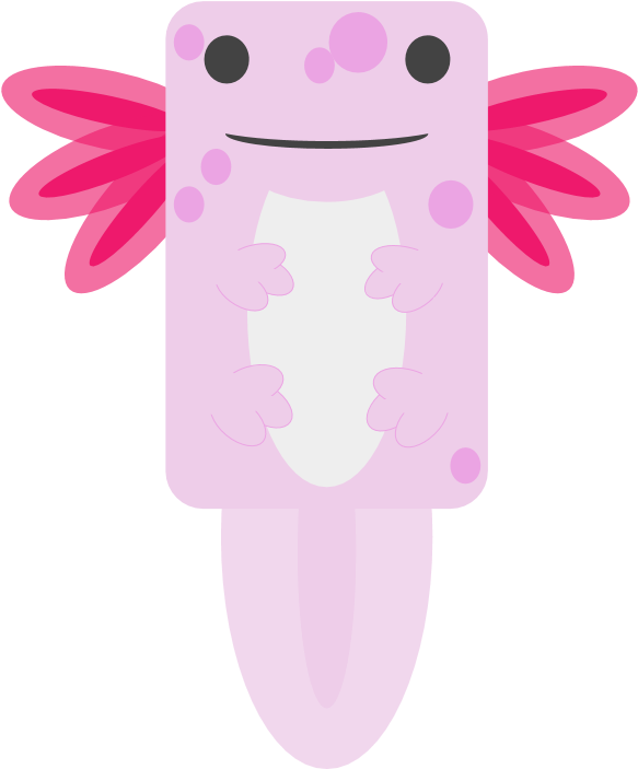 Progress Reportaxolotl Design V - Cartoon (960x720), Png Download