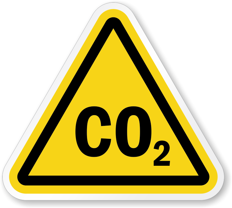 Iso Triangle Warning Sticker - Co2 Warning (800x719), Png Download