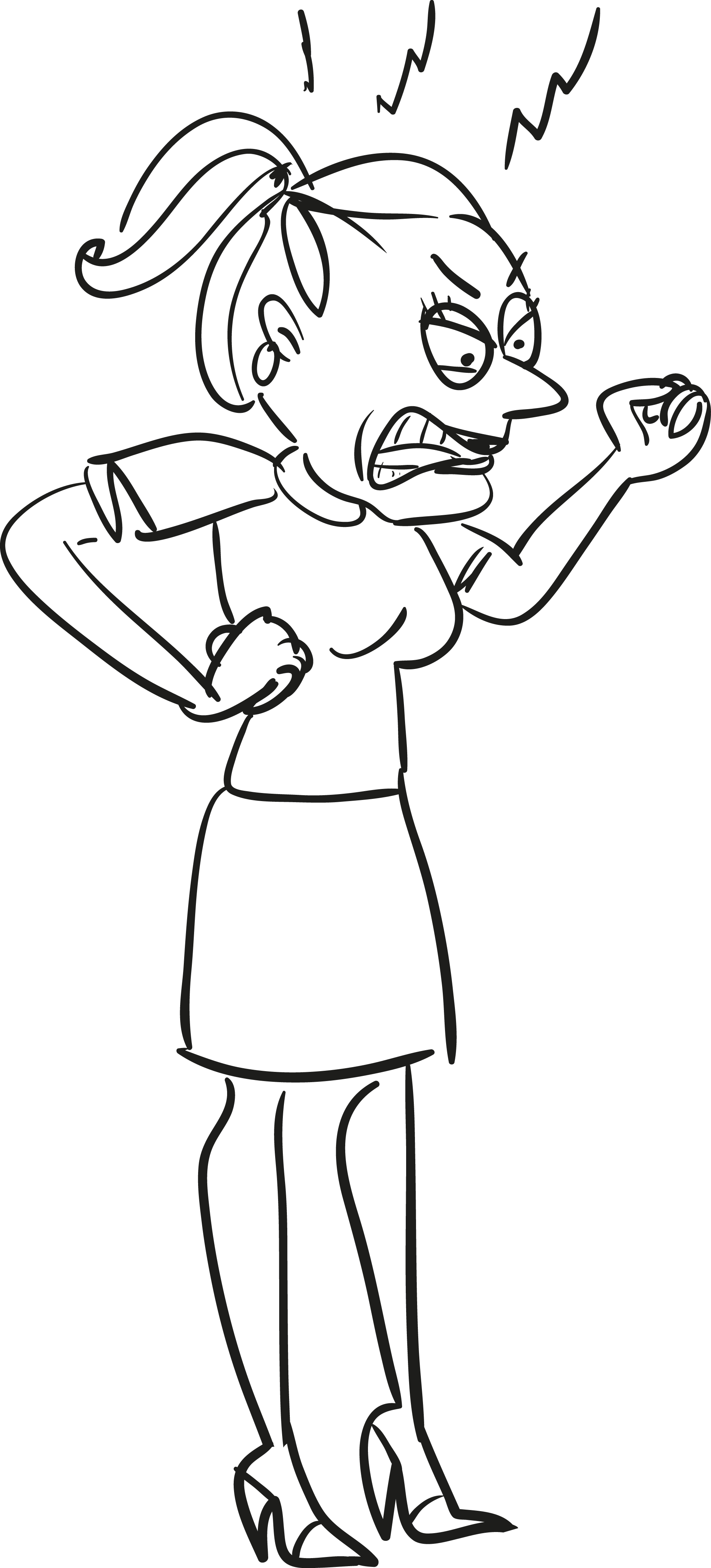 Clip Transparent Download Facial Expression Clip Art - วาด รูป คน โกรธ (1938x4273), Png Download