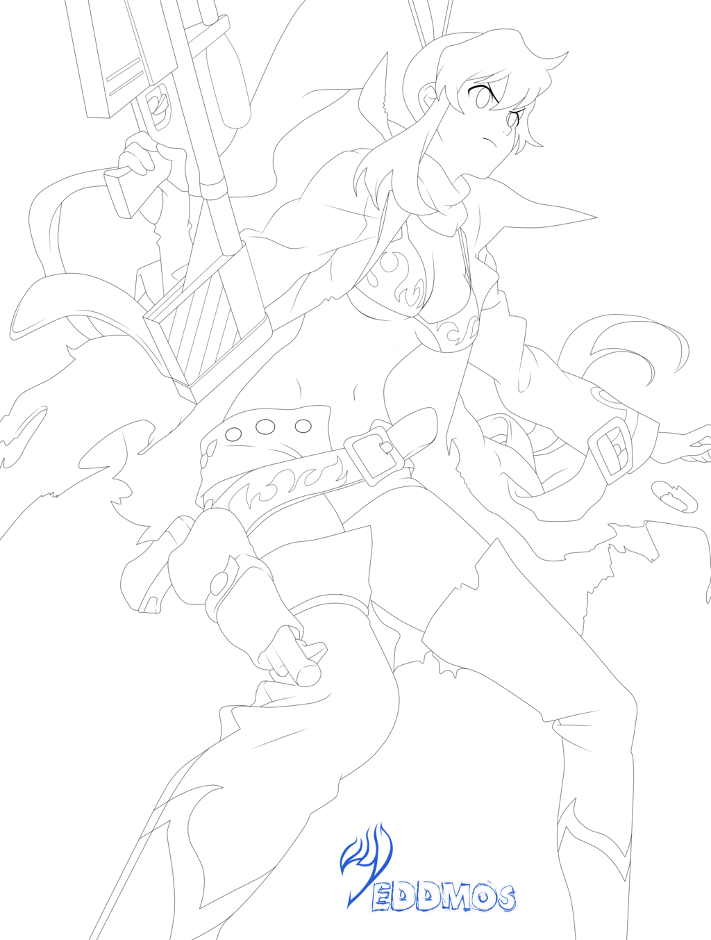 It Been Awhile Since I Have Done A Lineart Of Another - Line Art (1024x1353), Png Download