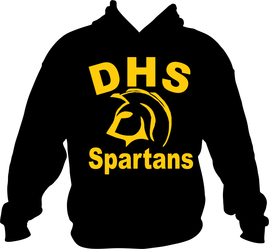 Hoodie Gildan Dhs Spartan Logo (yellow) - Girl Loves Her Panthers Hoodie, Carolina Panthers, (911x843), Png Download