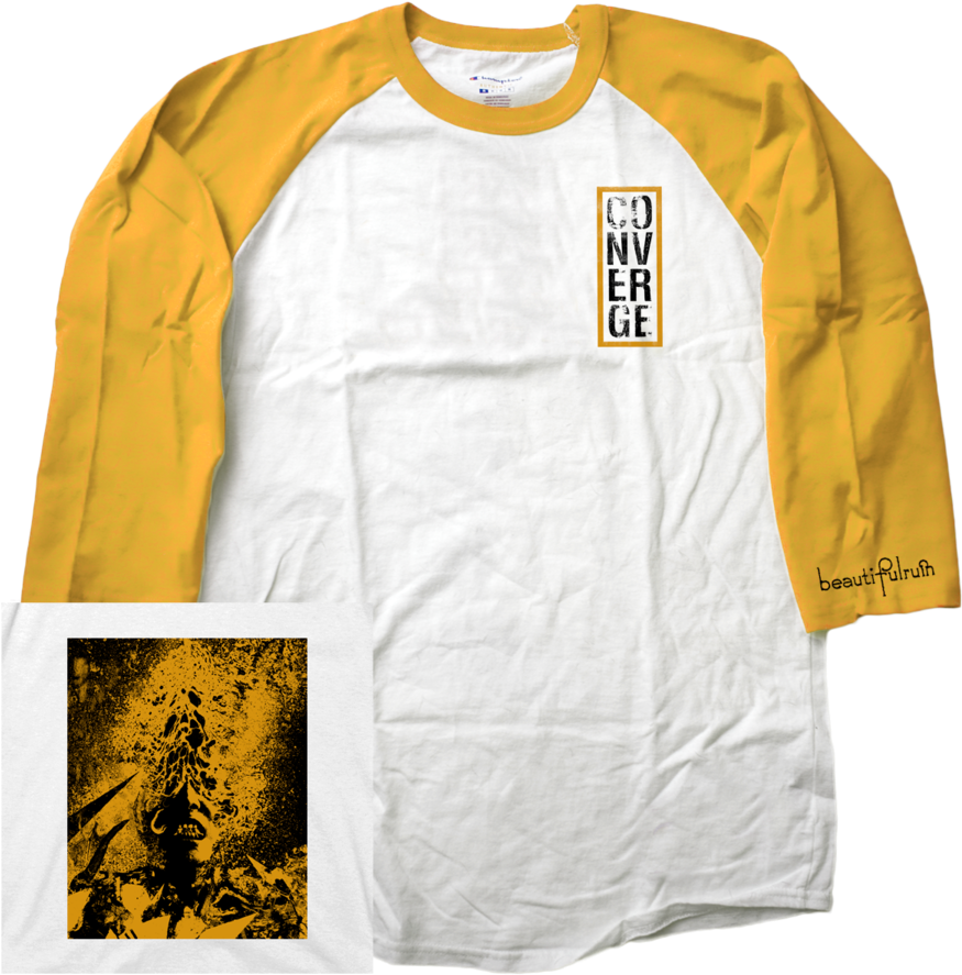 Converge "beautiful Ruin" Yellow Baseball Tee - Converge (900x900), Png Download