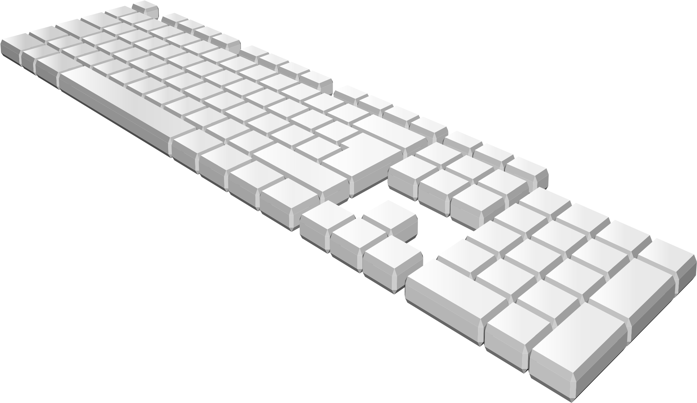 This Free Icons Png Design Of Keyboard Perspective (2400x2400), Png Download