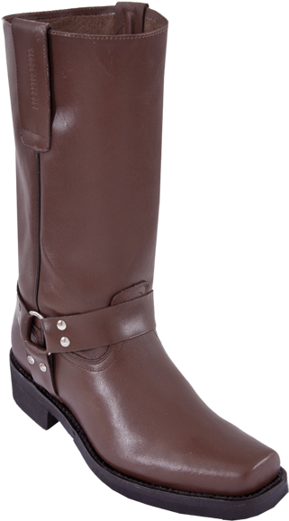Mens Motorcycle Boot Brown Napa Cowhide - Men's Los Altos Genuine Leather Biker Boots Handcrafted (510x656), Png Download